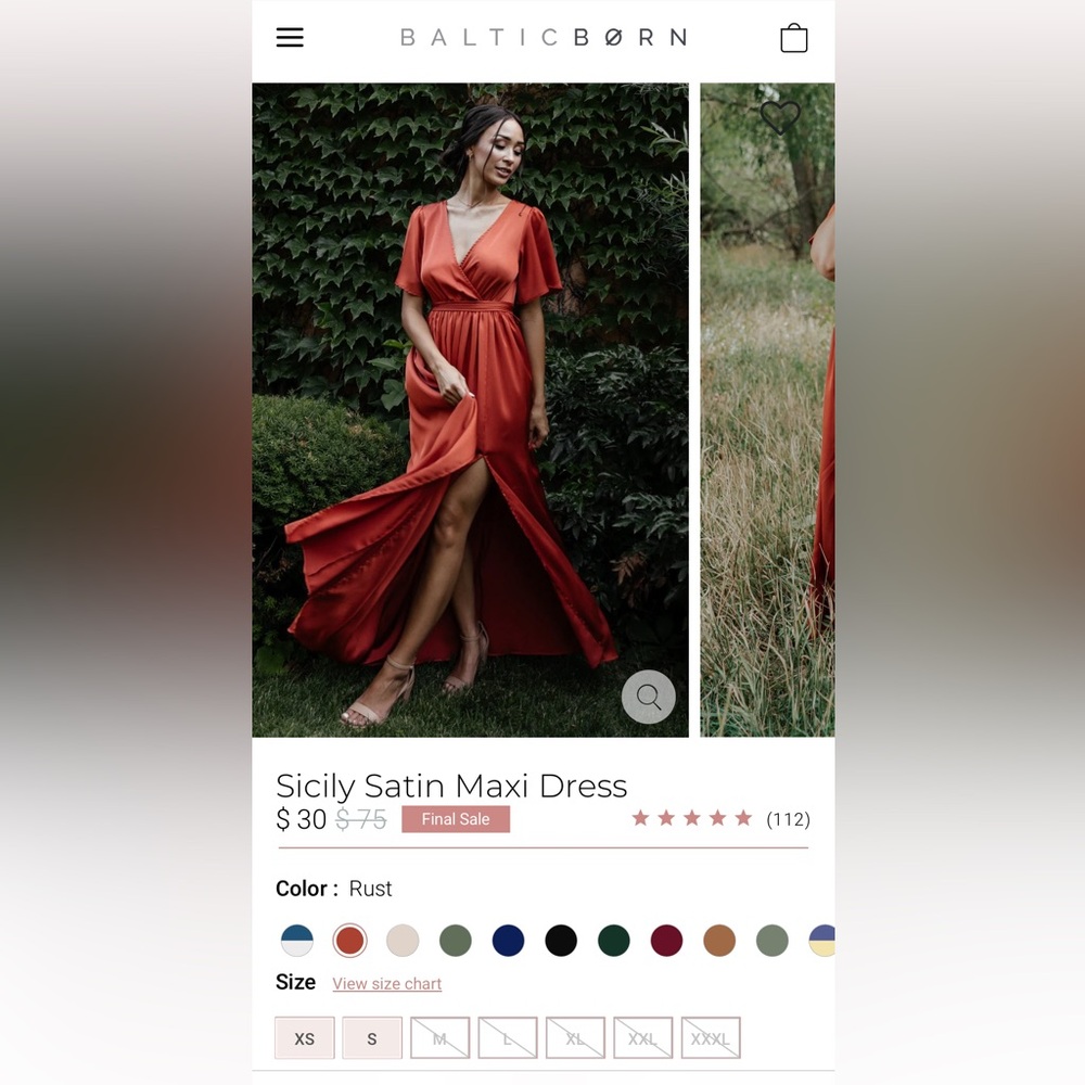 Brand New with tags Baltic Born dress in rust! The most gorgeous color.